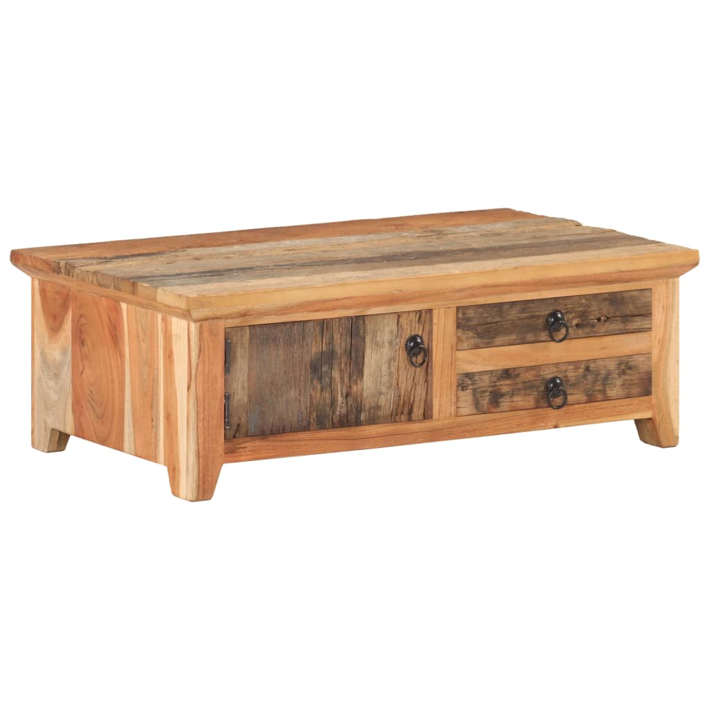 Table basse 90x50x31 cm Bois massif recyclé