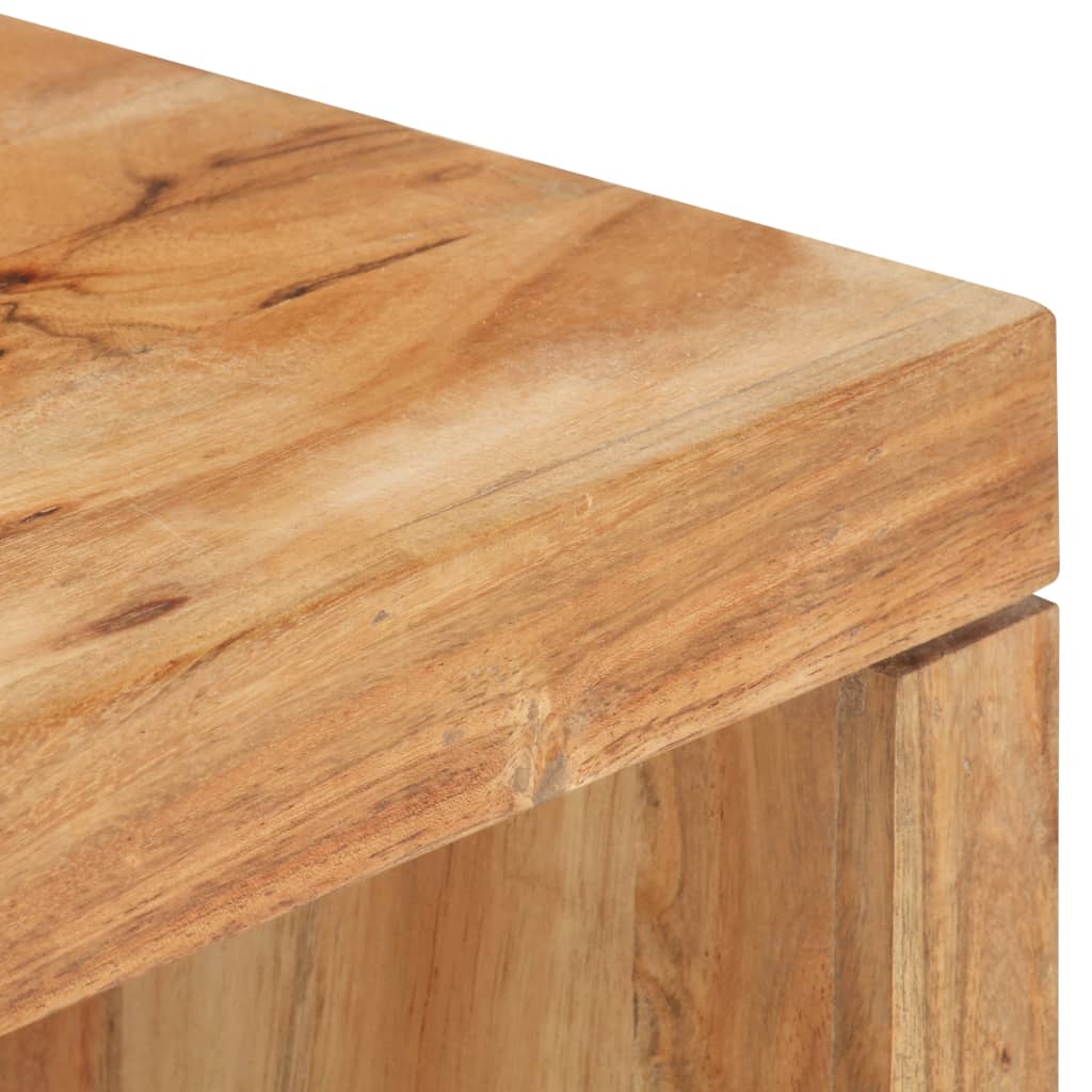 2-piece coffee table set made of solid acacia wood