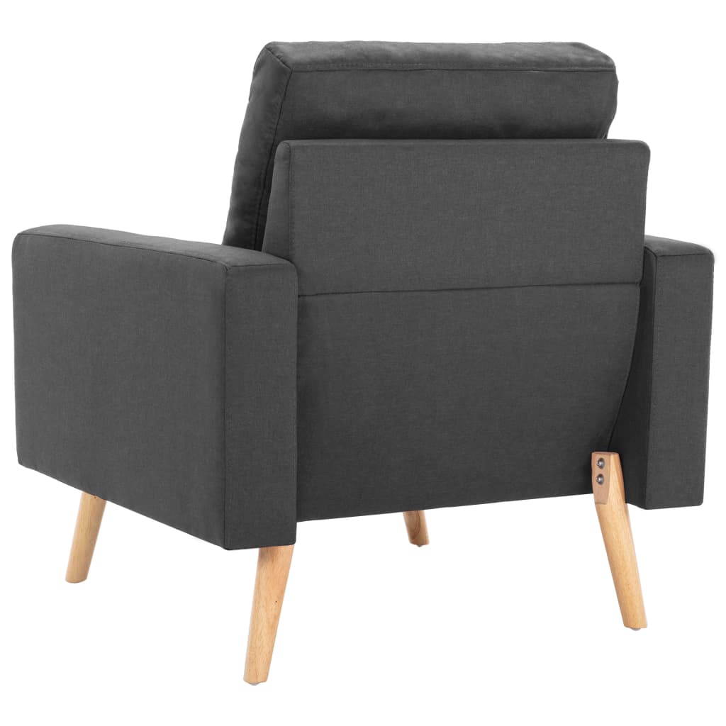 Ensemble de canapé 2 pièces en tissu gris foncé