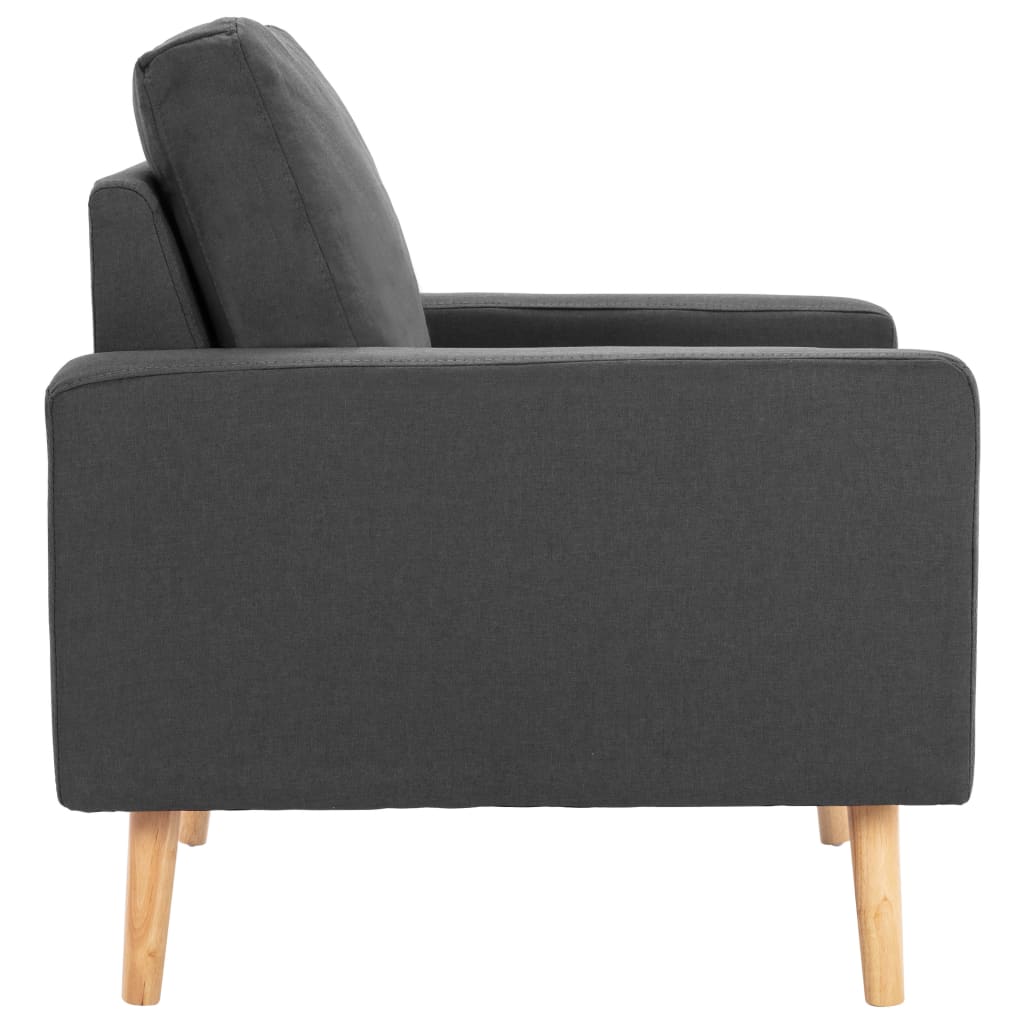 Ensemble de canapé 2 pièces en tissu gris foncé