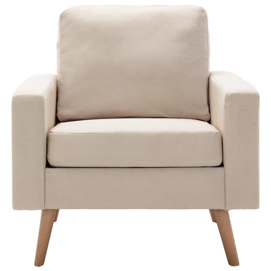 Ensemble de canapé 2 pièces en tissu crème