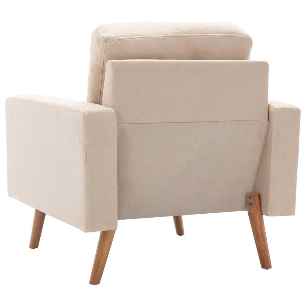 Ensemble de canapé 2 pièces en tissu crème