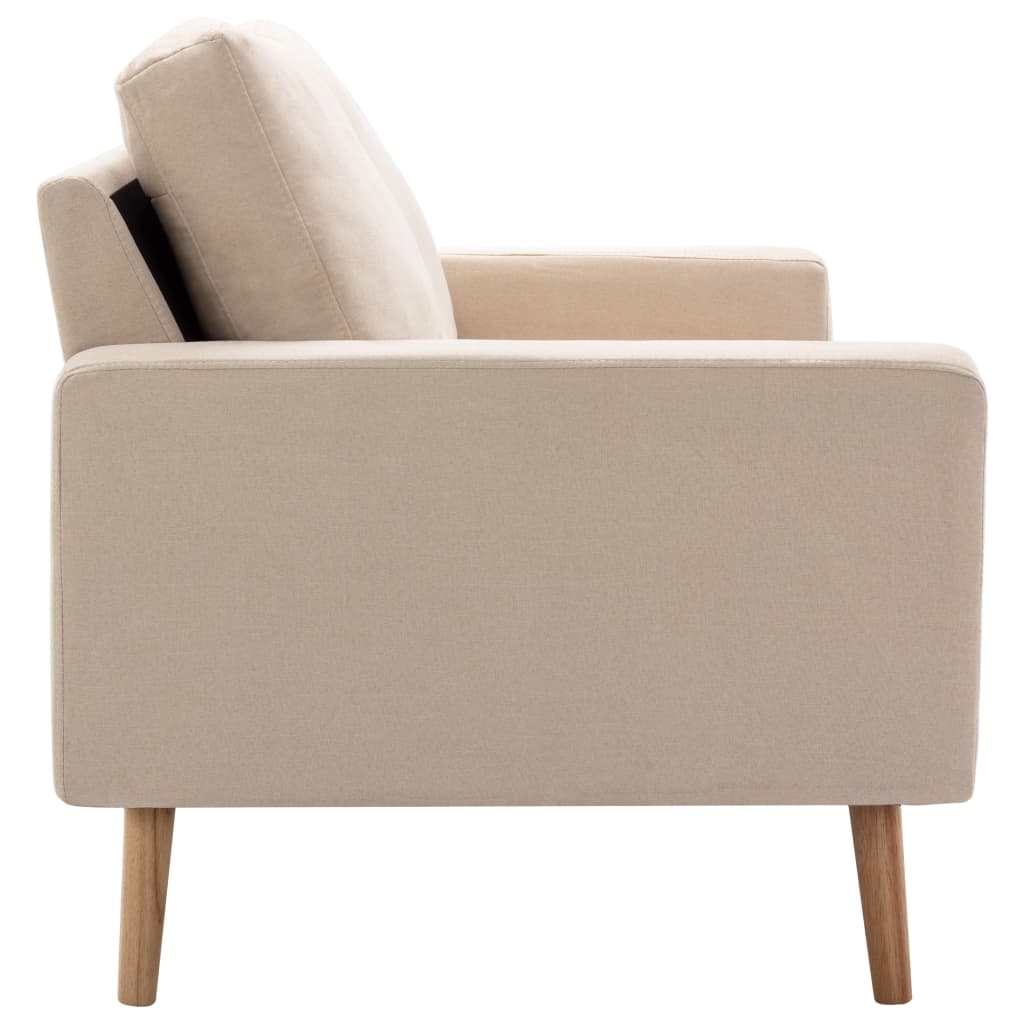 Ensemble de canapé 2 pièces en tissu crème