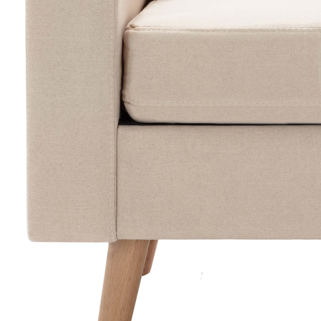 Ensemble de canapé 2 pièces en tissu crème