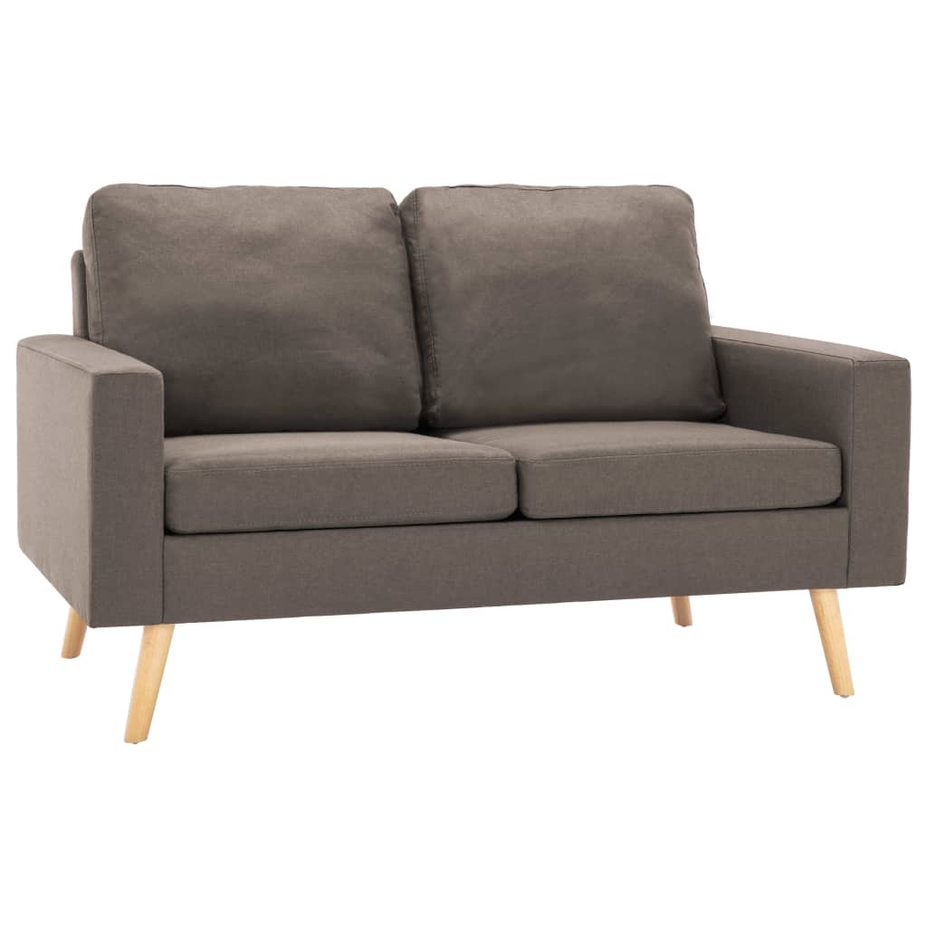 Ensemble de canapé 2 pièces en tissu taupe