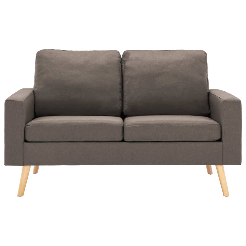 Ensemble de canapé 2 pièces en tissu taupe