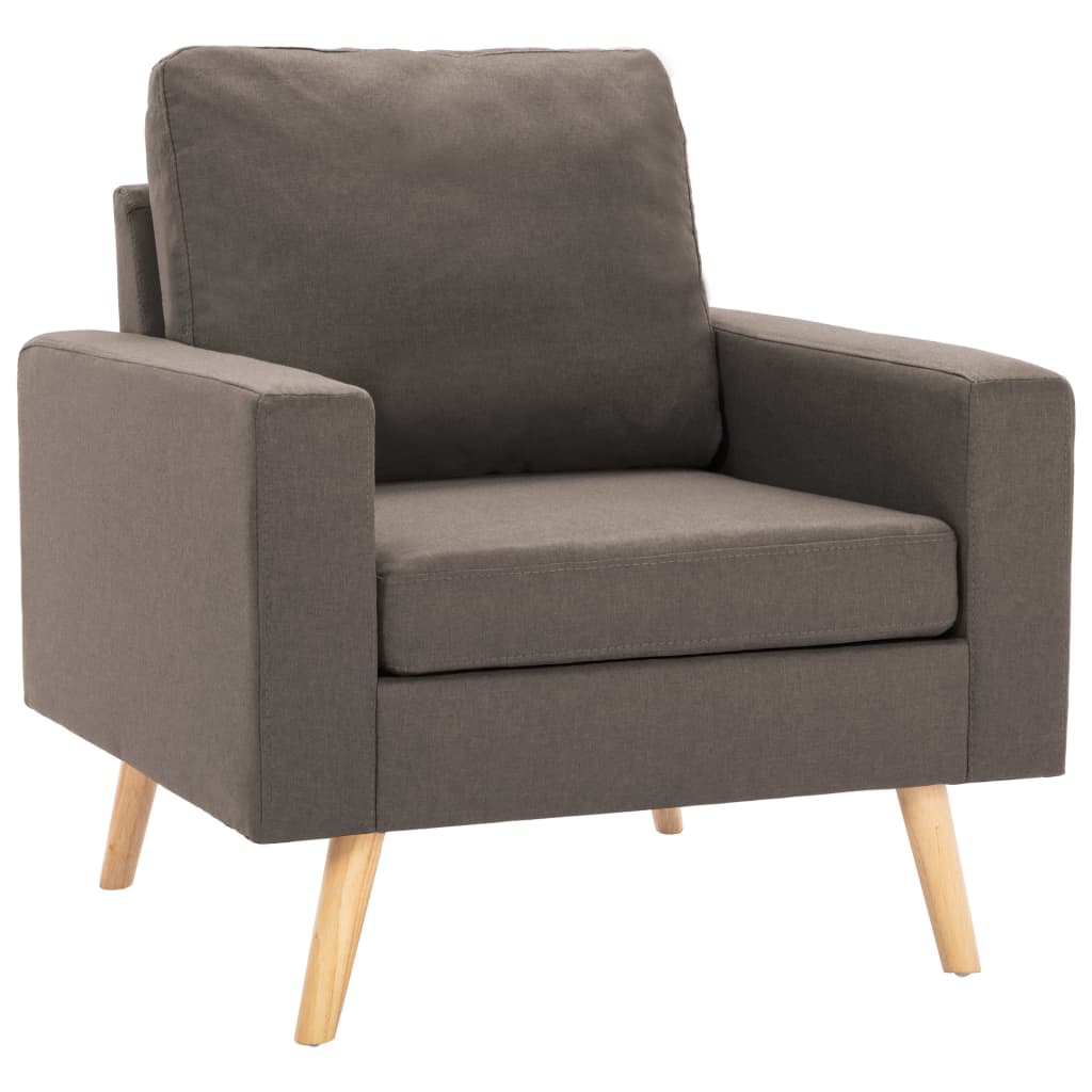 Ensemble de canapé 2 pièces en tissu taupe