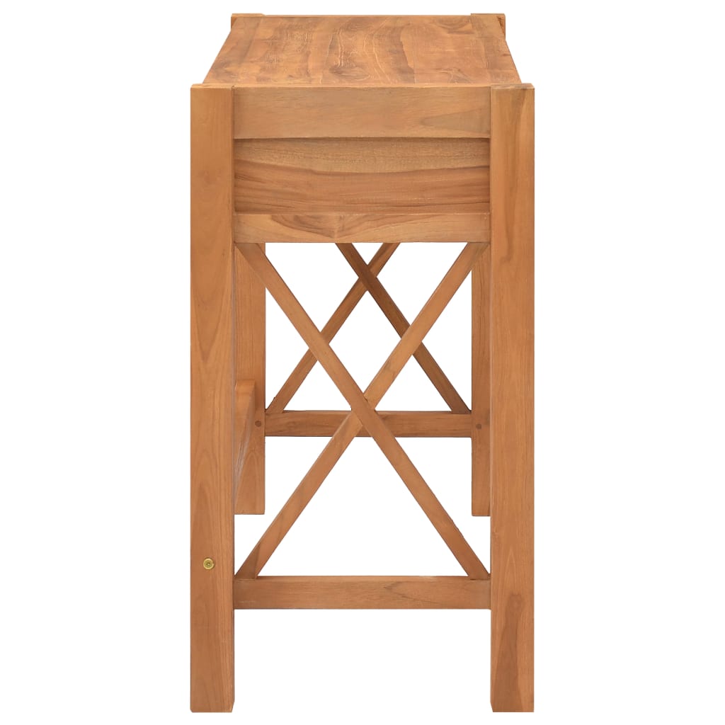 Bureau avec 2 tiroirs 100x40x75 cm en bois de teck