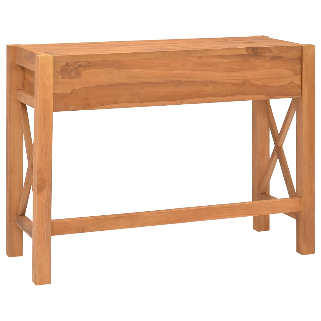 Bureau avec 2 tiroirs 100x40x75 cm en bois de teck