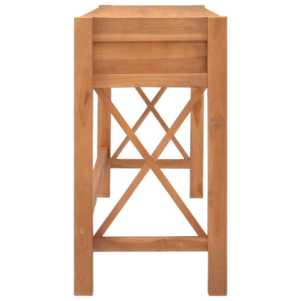 Bureau avec 2 tiroirs 140x40x75 cm en bois de teck
