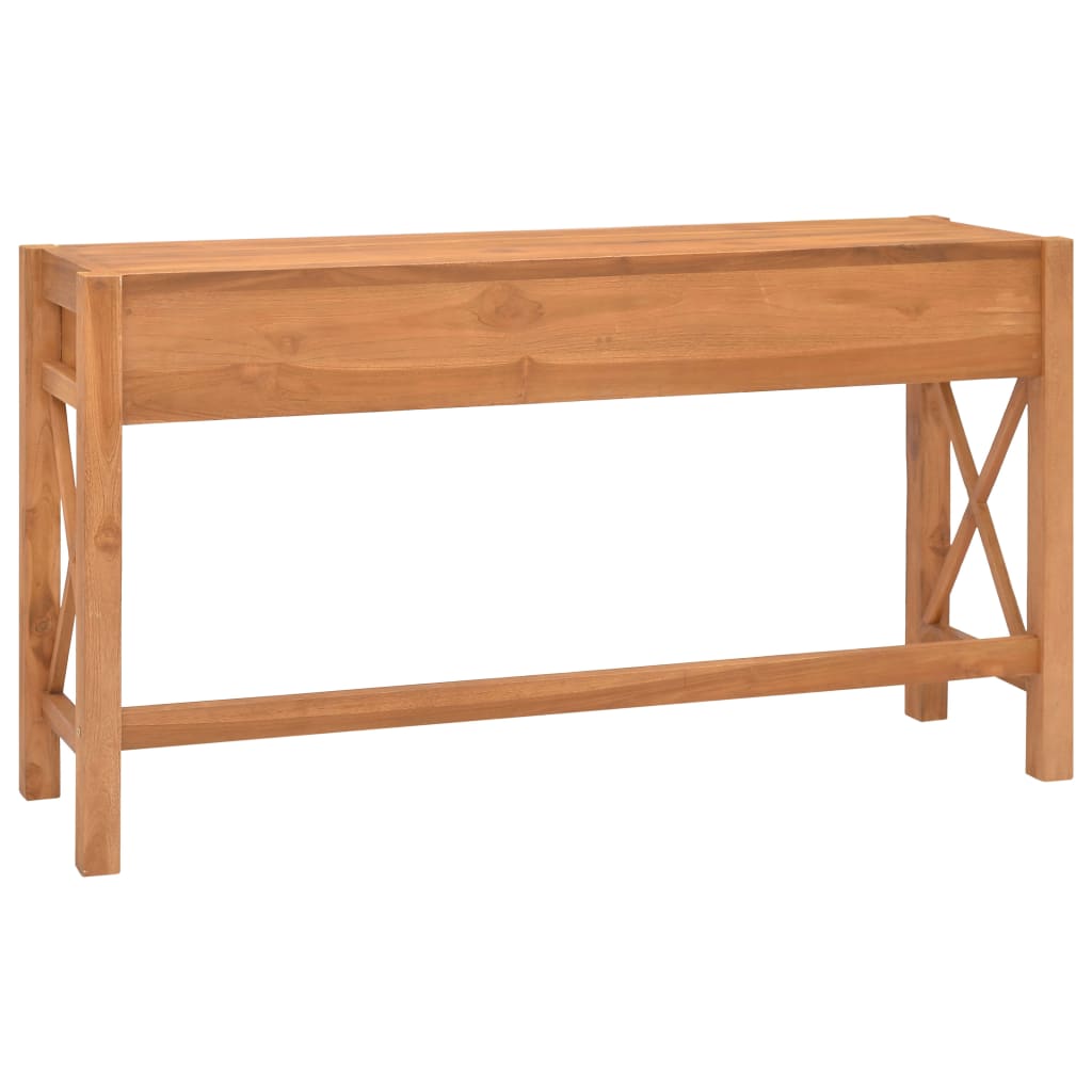 Bureau avec 2 tiroirs 140x40x75 cm en bois de teck