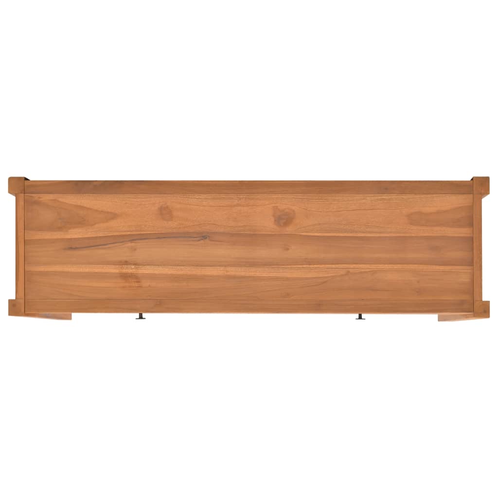 Bureau avec 2 tiroirs 140x40x75 cm en bois de teck
