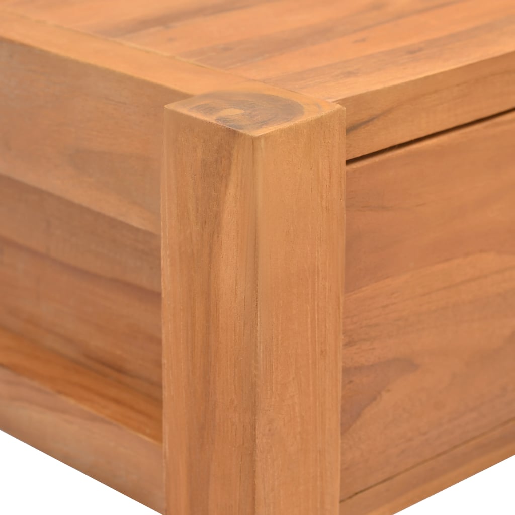 Bureau avec 2 tiroirs 140x40x75 cm en bois de teck