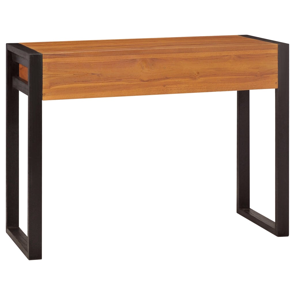Bureau avec 2 tiroirs 100x40x75 cm en bois de teck