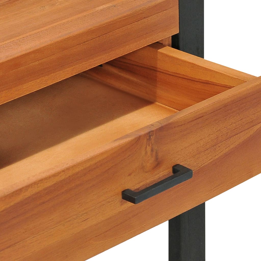 Bureau avec 2 tiroirs 100x40x75 cm en bois de teck