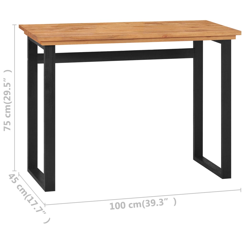 Schreibtisch 100x45x75 cm Massivholz Teak