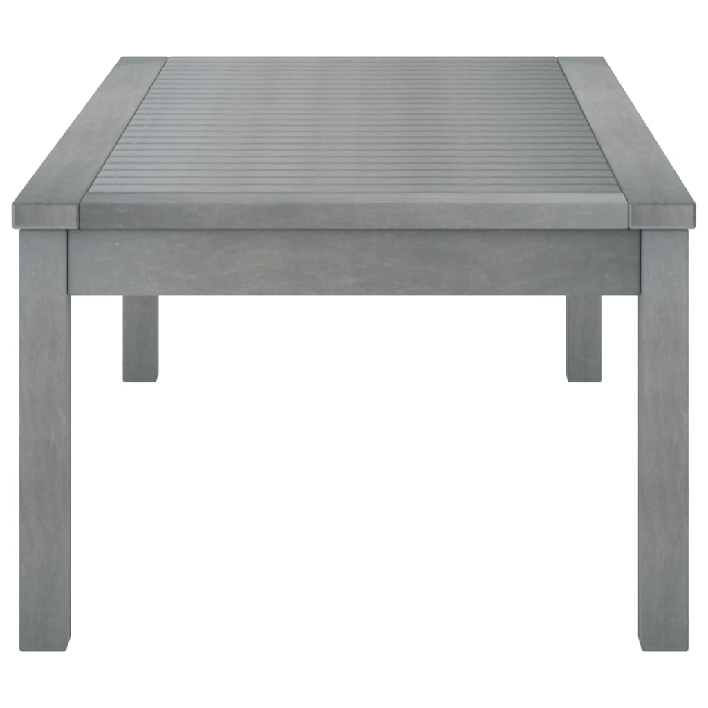 Coffee table 100x50x33 cm grey solid acacia wood
