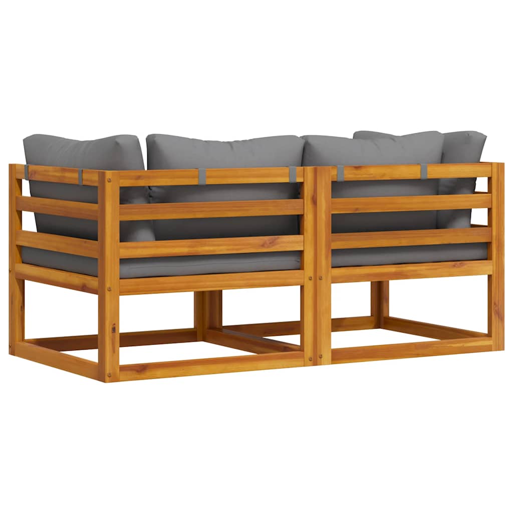 Modular-Ecksofas 2 Stk. mit Auflagen Dunkelgrau