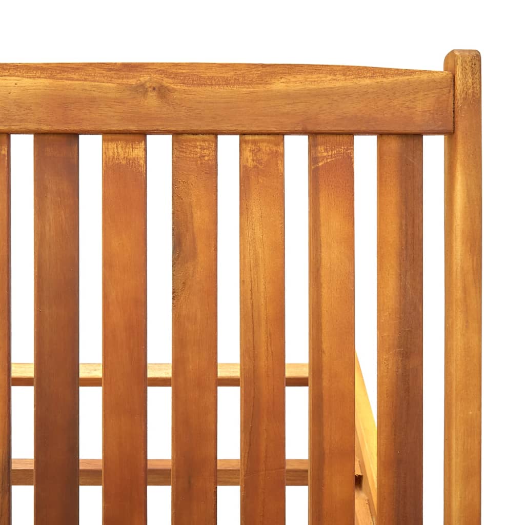 Chaise longue double en bois d'acacia massif