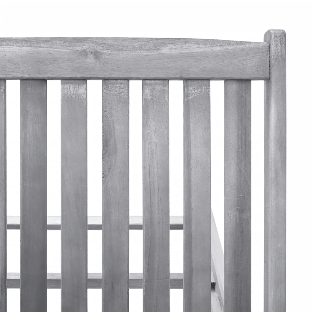 Chaise longue double en bois d'acacia massif