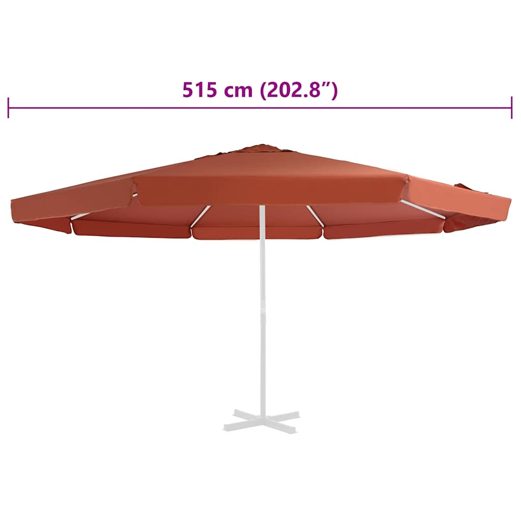 Ersatzbezug für Sonnenschirm Terracotta-Rot 500 cm