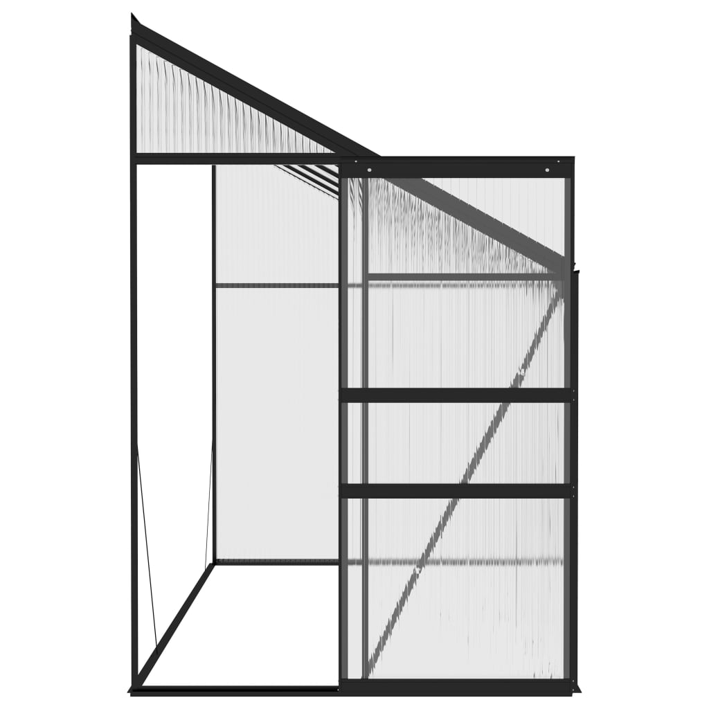 Gewächshaus Anthrazit Aluminium 6,23 m³