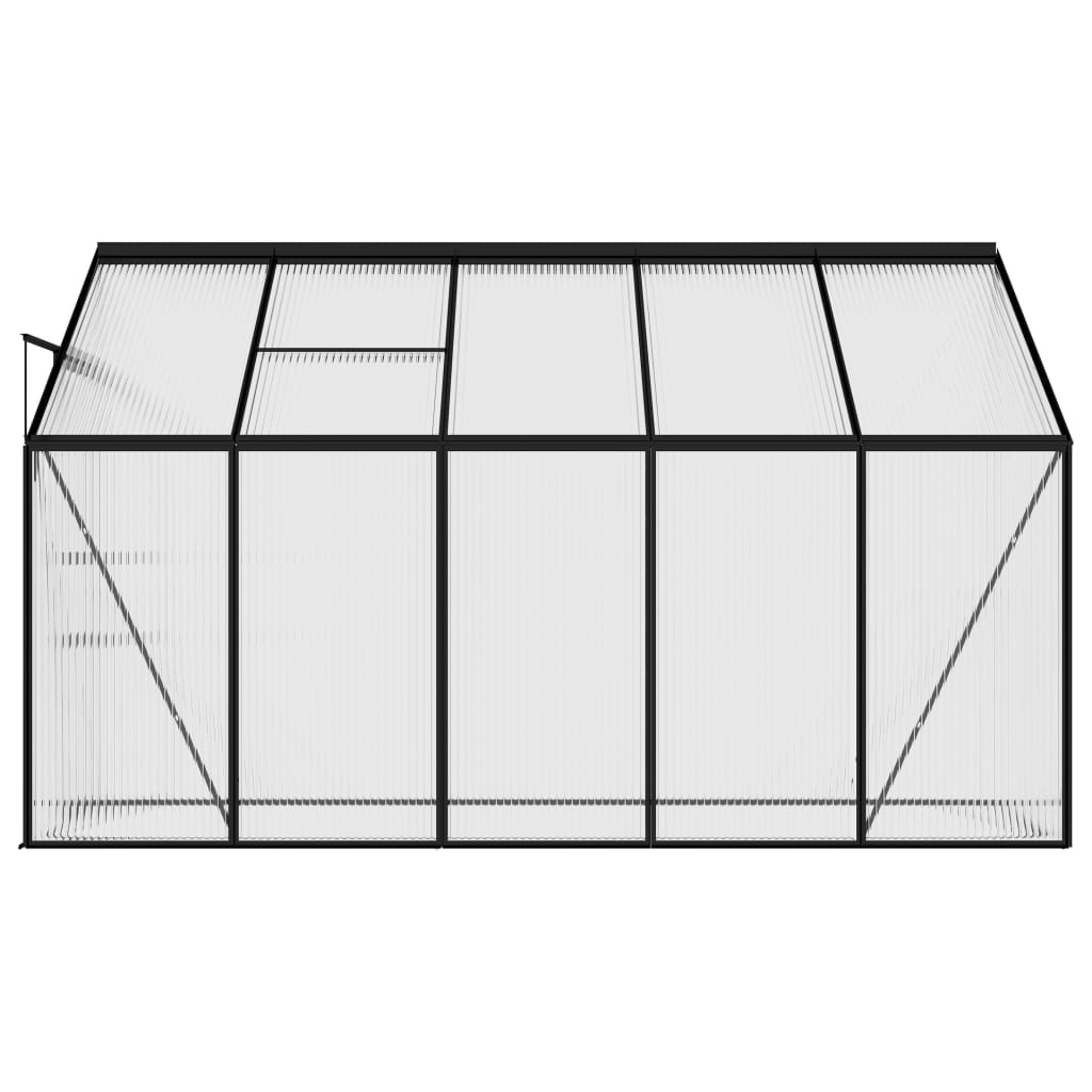 Gewächshaus Anthrazit Aluminium 6,23 m³