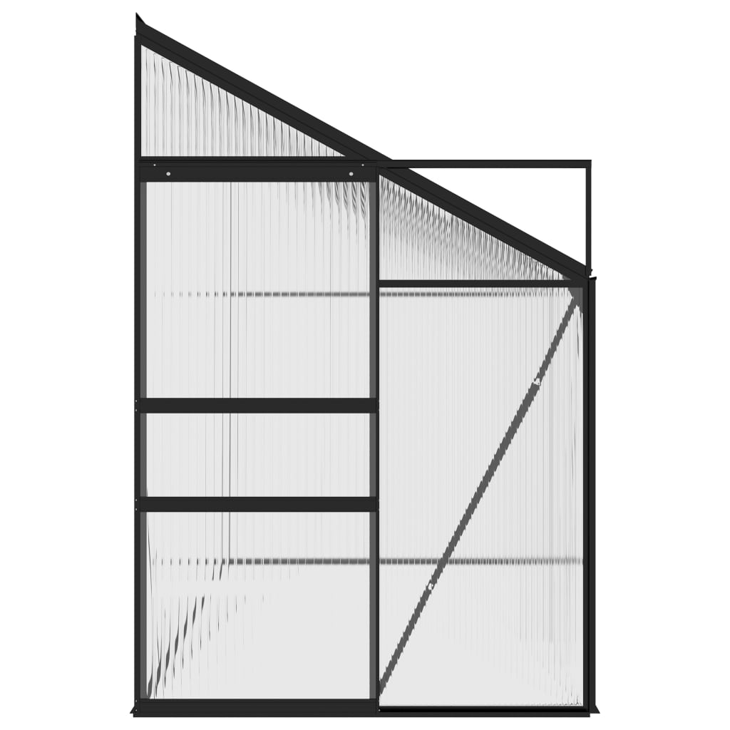 Gewächshaus Anthrazit Aluminium 7,44 m³