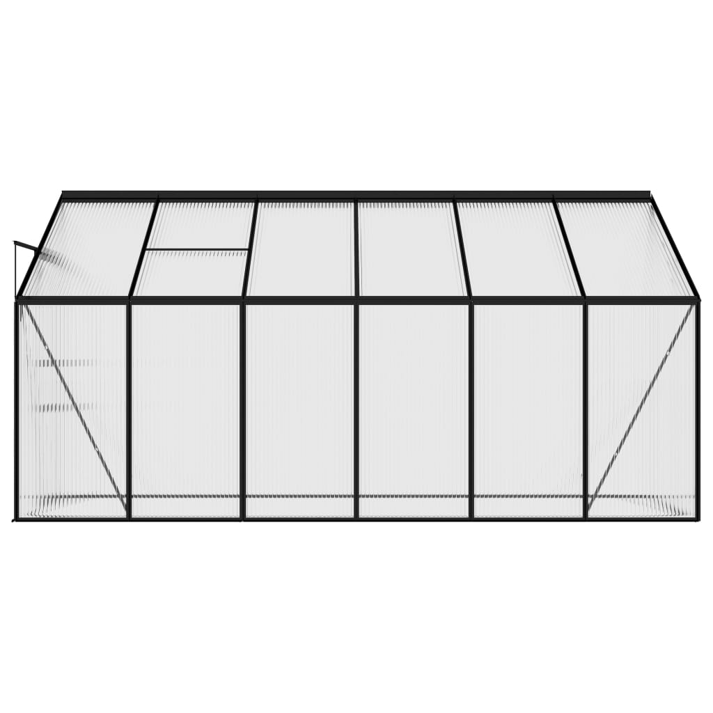 Gewächshaus Anthrazit Aluminium 7,44 m³