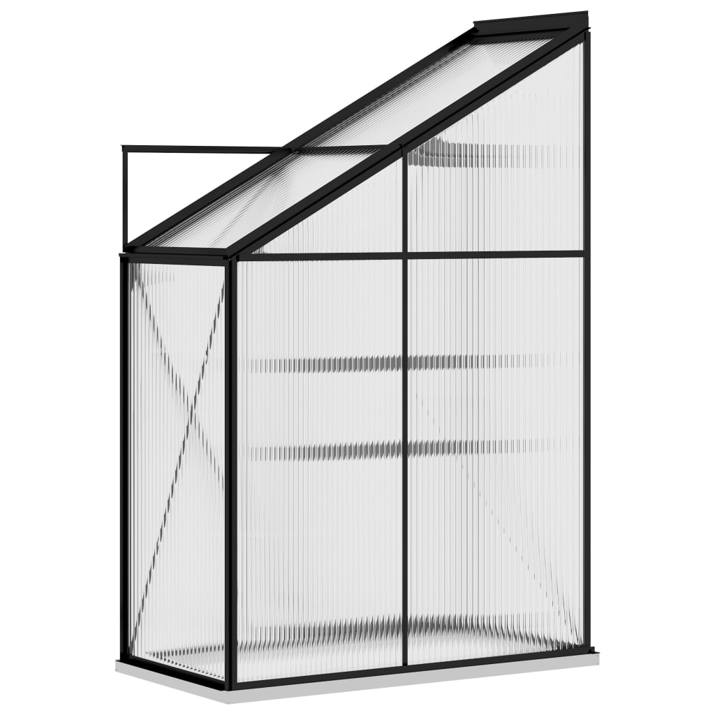Anlehngewächshaus Anthrazit Aluminium 1,44 m³