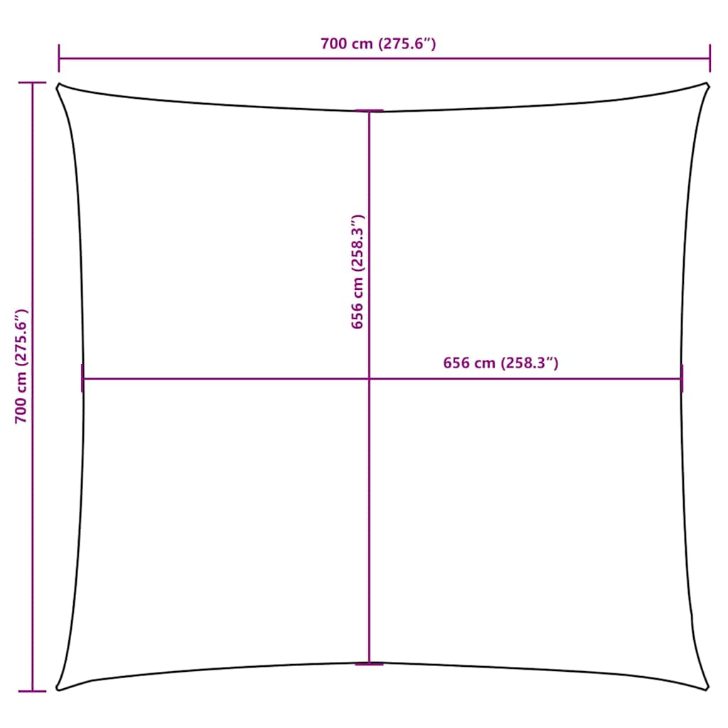 Sonnensegel Oxford-Gewebe Quadratisch 7x7 m Anthrazit