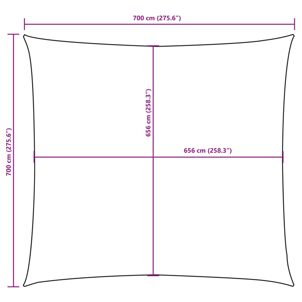 Sonnensegel Oxford-Gewebe Quadratisch 7x7 m Anthrazit