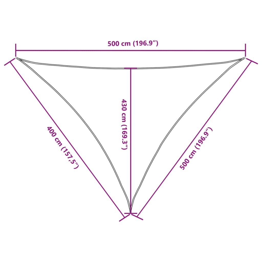 Sonnensegel Oxford-Gewebe Dreieckig 4x5x5 m Terrakotta-Rot