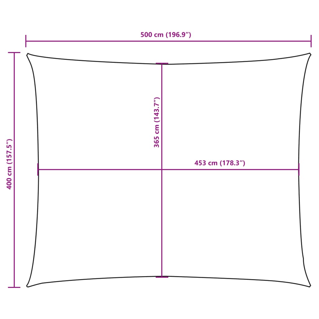 Sonnensegel Oxford-Gewebe Rechteckig 4x5 m Blau