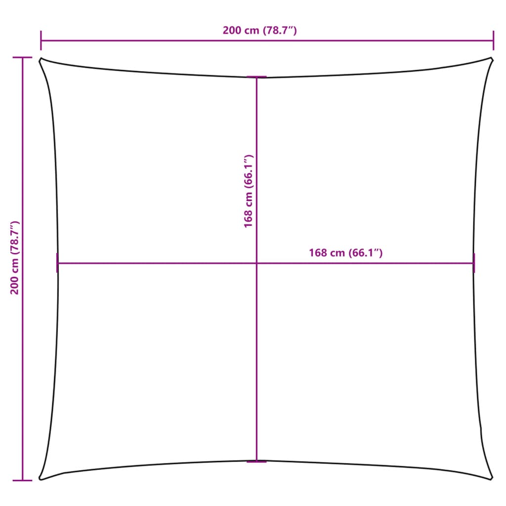 Sonnensegel Oxford-Gewebe Quadratisch 2x2 m Braun