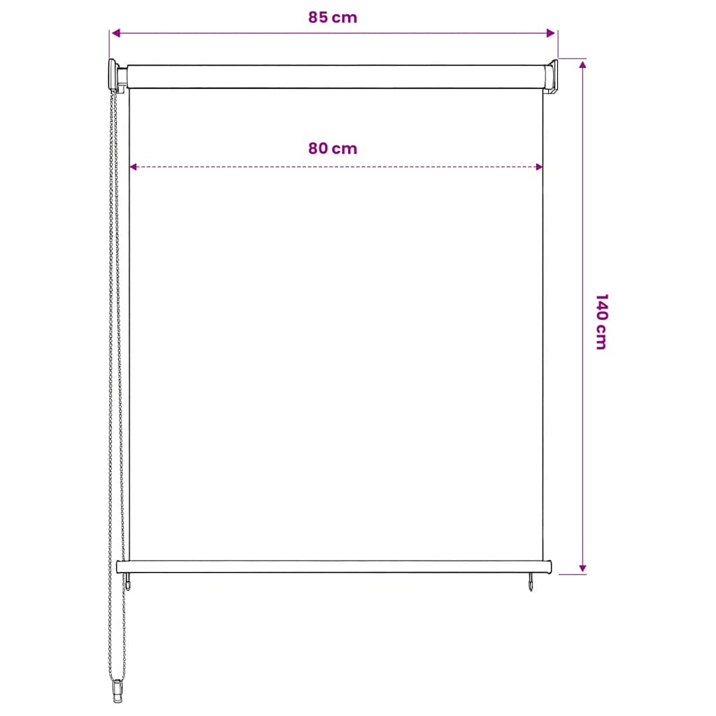 Außenrollo Creme 85 (B) x 140 (H) cm HDPE