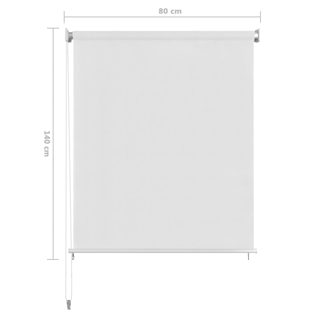 Außenrollo Weiß 85 (B) x 140 (H) cm HDPE