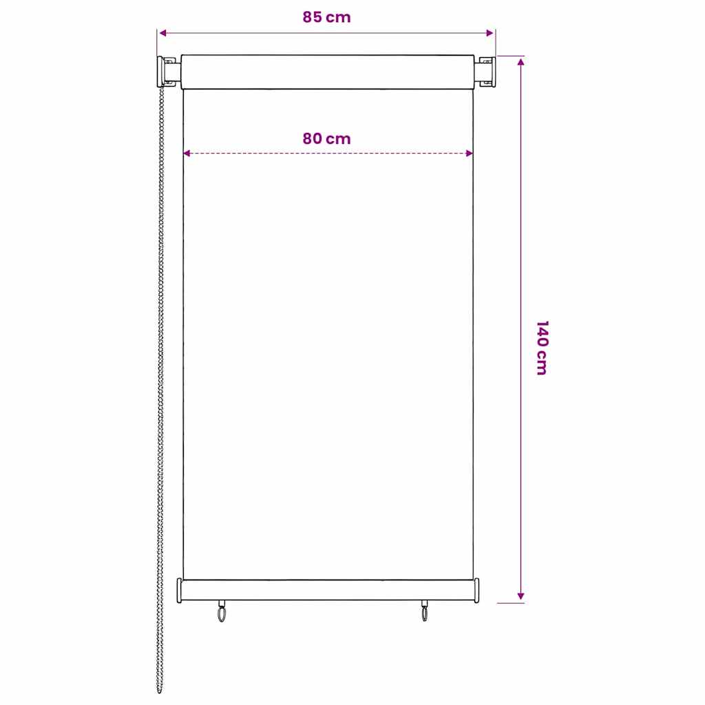 Außenrollo 85 (B)x140 (H) cm Dunkelgrün HDPE