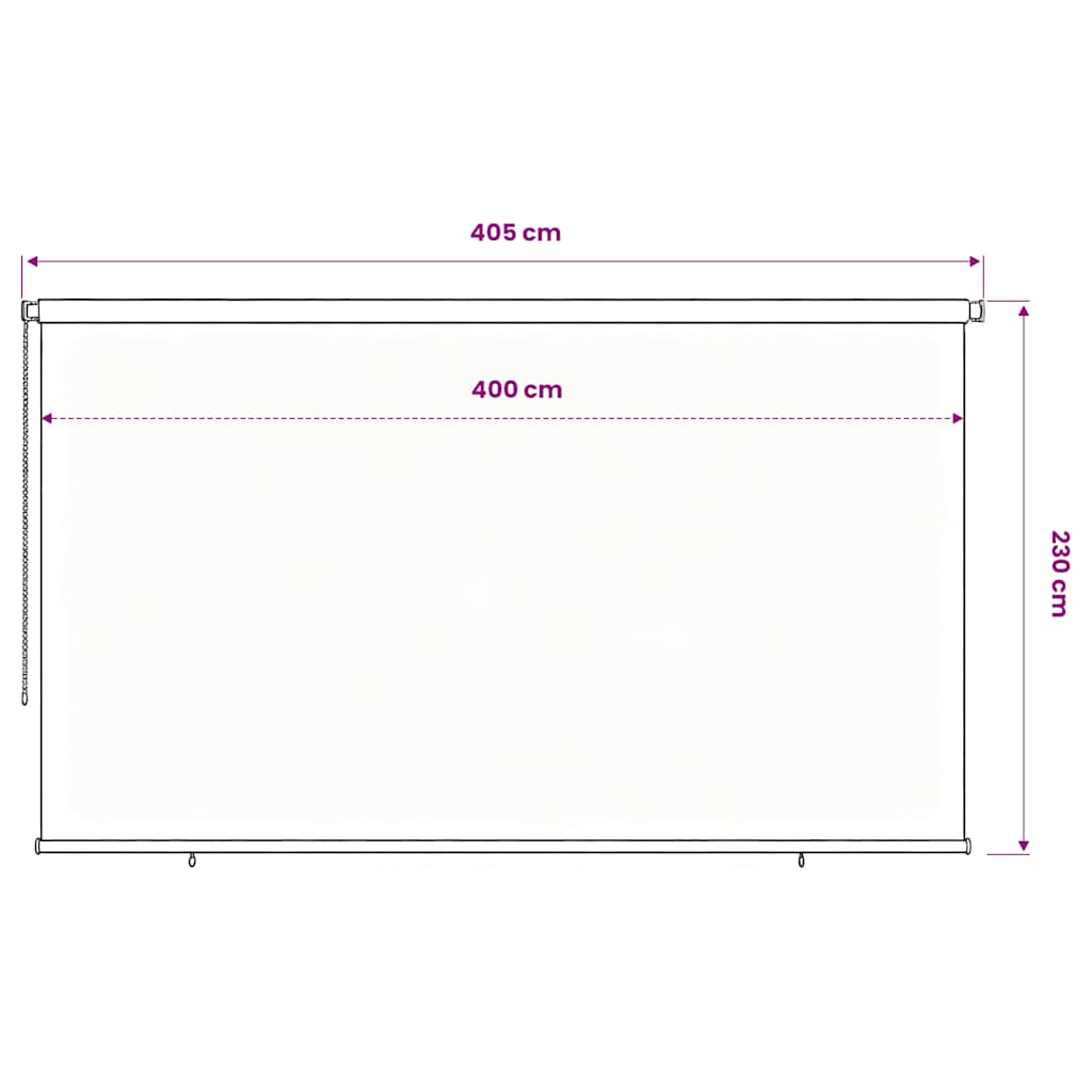 Außenrollo 405 (B) x 230 (H) cm Blau HDPE