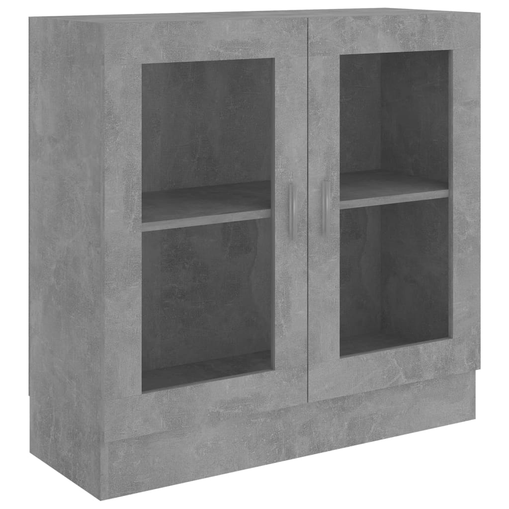 Display Cabinet Concrete Grey 82.5x30.5x80 cm Wood Material