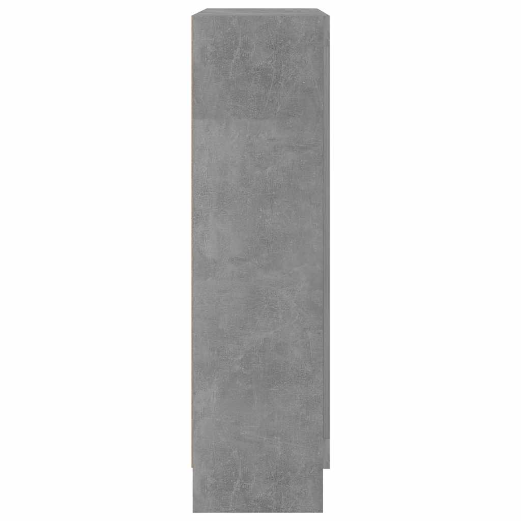 Display Cabinet Concrete Grey 82.5x30.5x115 cm Wood Material