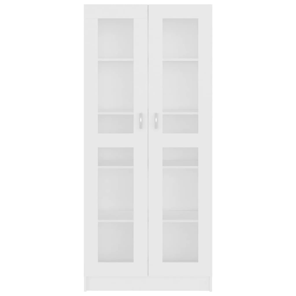 Vitrinenschrank Weiß 82,5x30,5x185 cm Holzwerkstoff
