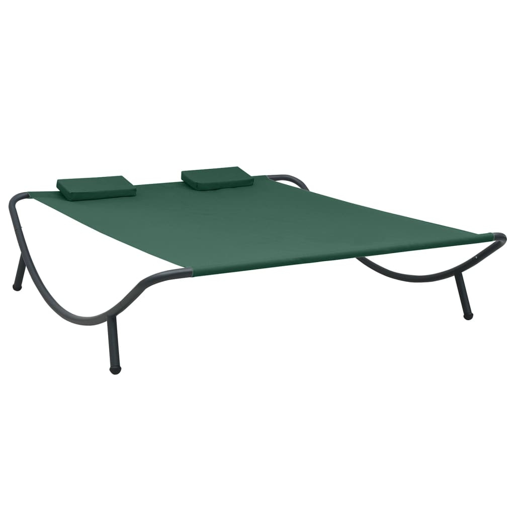 Bain de soleil en tissu vert