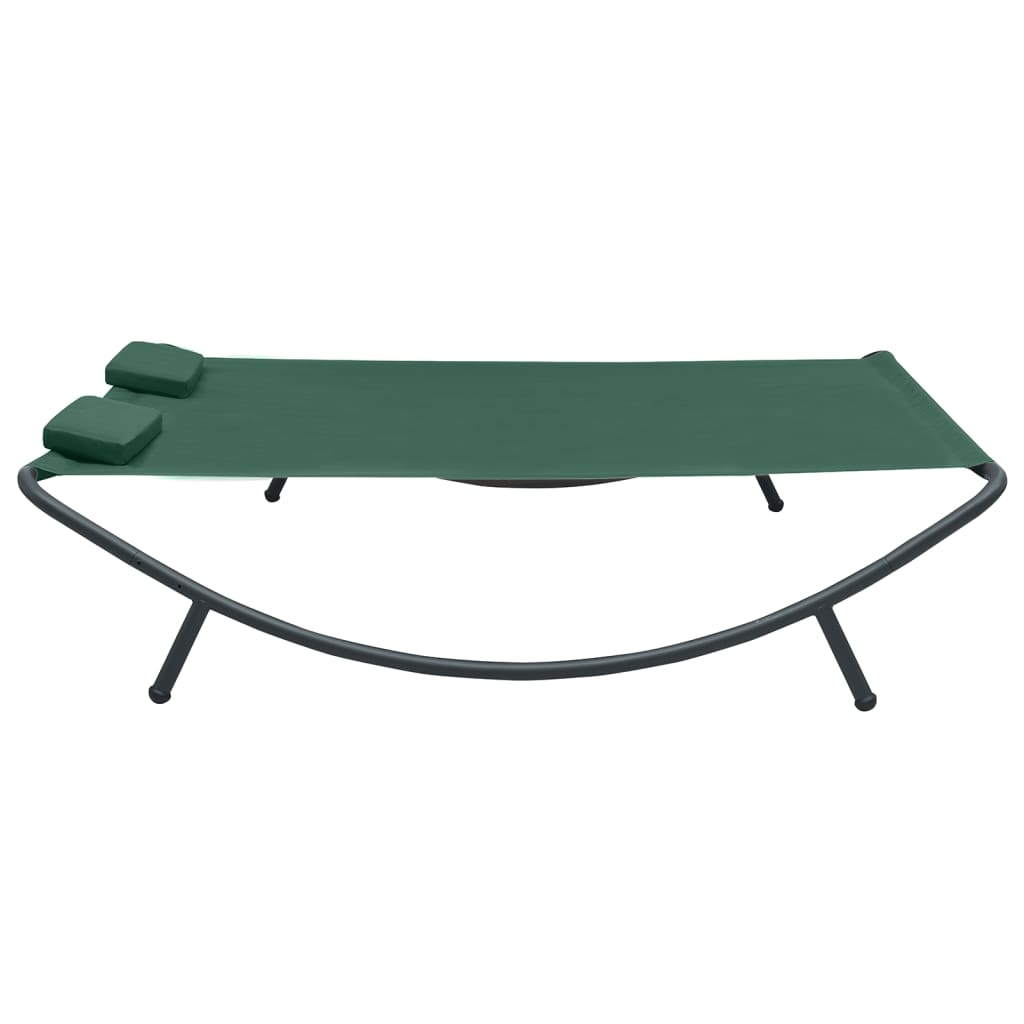 Bain de soleil en tissu vert