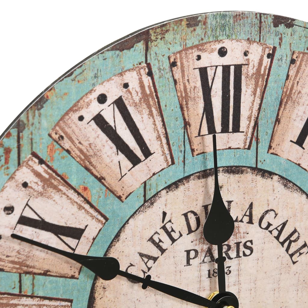 Wanduhr Mehrfarbig 30 cm MDF
