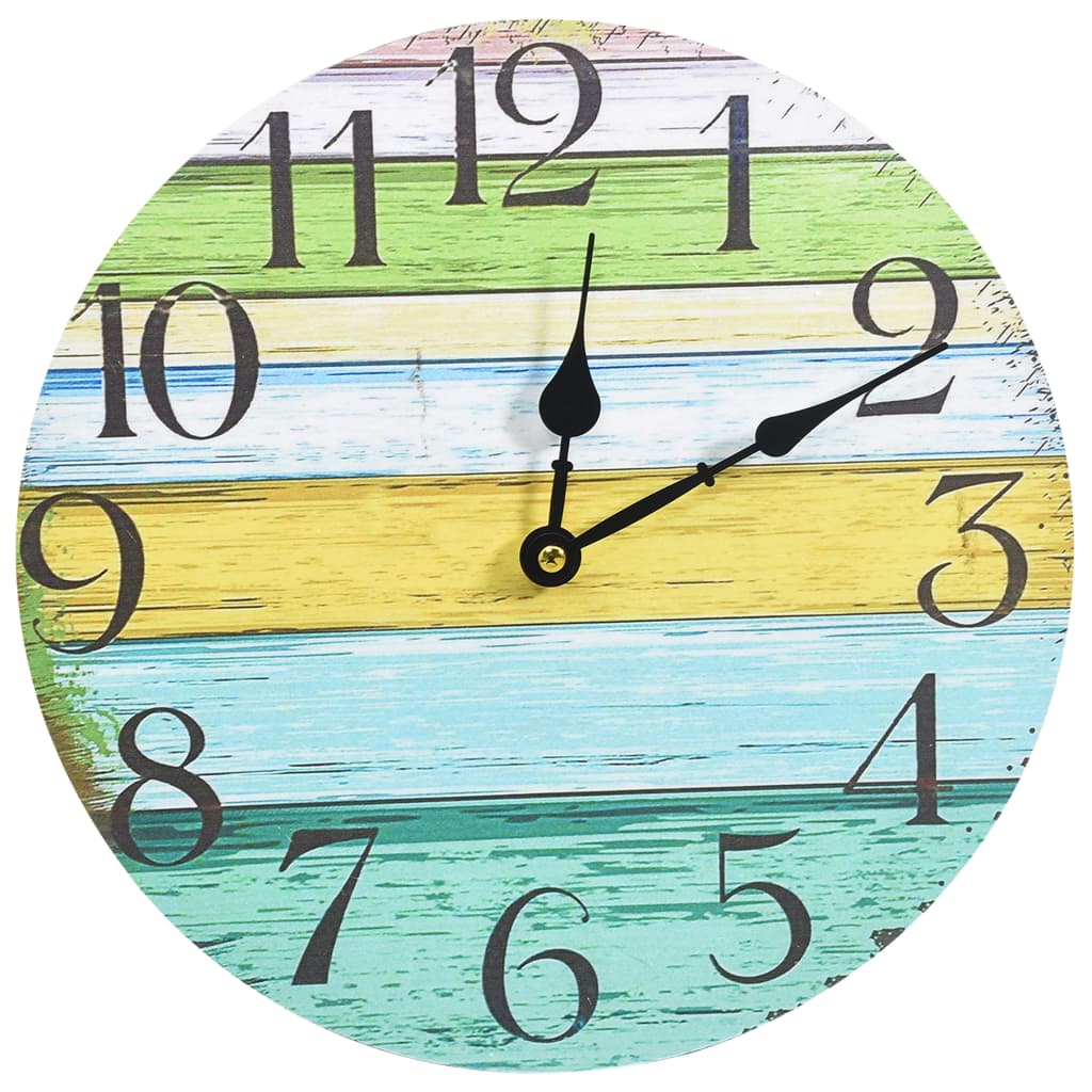 Wanduhr Mehrfarbig 30 cm MDF