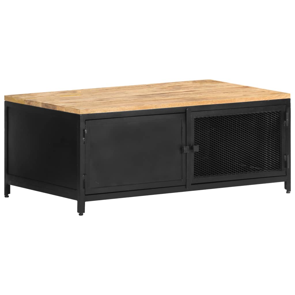Table basse 90x50x37 cm Bois de manguier massif brut