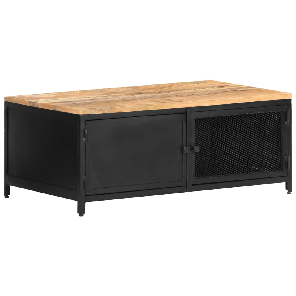 Table basse 90x50x37 cm Bois de manguier massif brut
