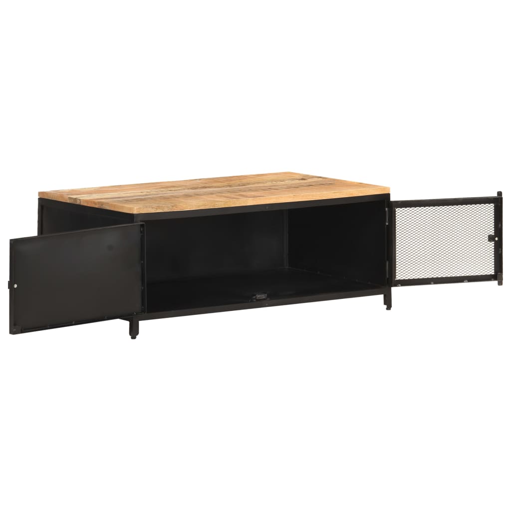 Table basse 90x50x37 cm Bois de manguier massif brut
