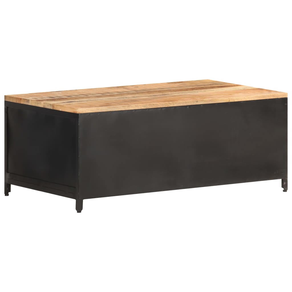 Table basse 90x50x37 cm Bois de manguier massif brut